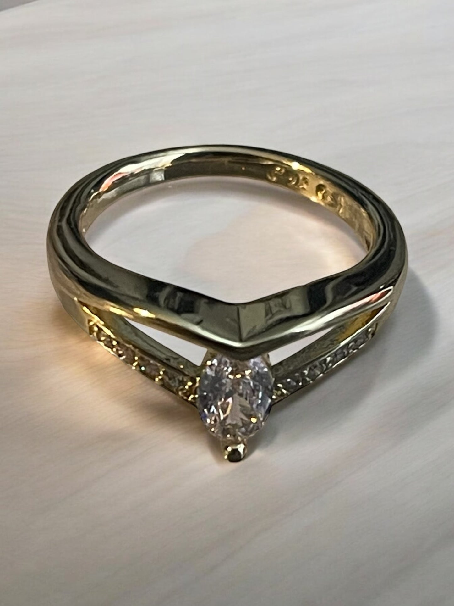 Princess Cut CZ Stones Ring