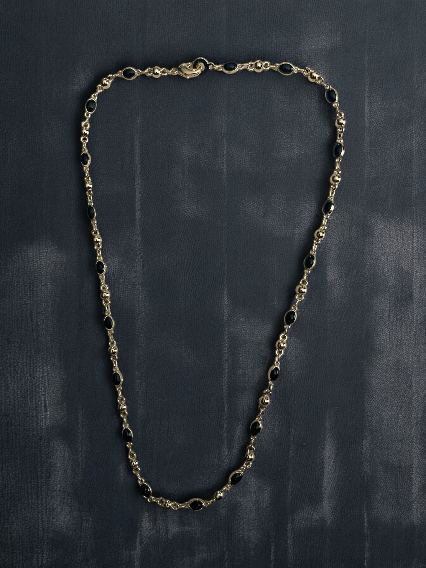 Necklace Bracelet and Earrings Set 14k Gold Electroplated