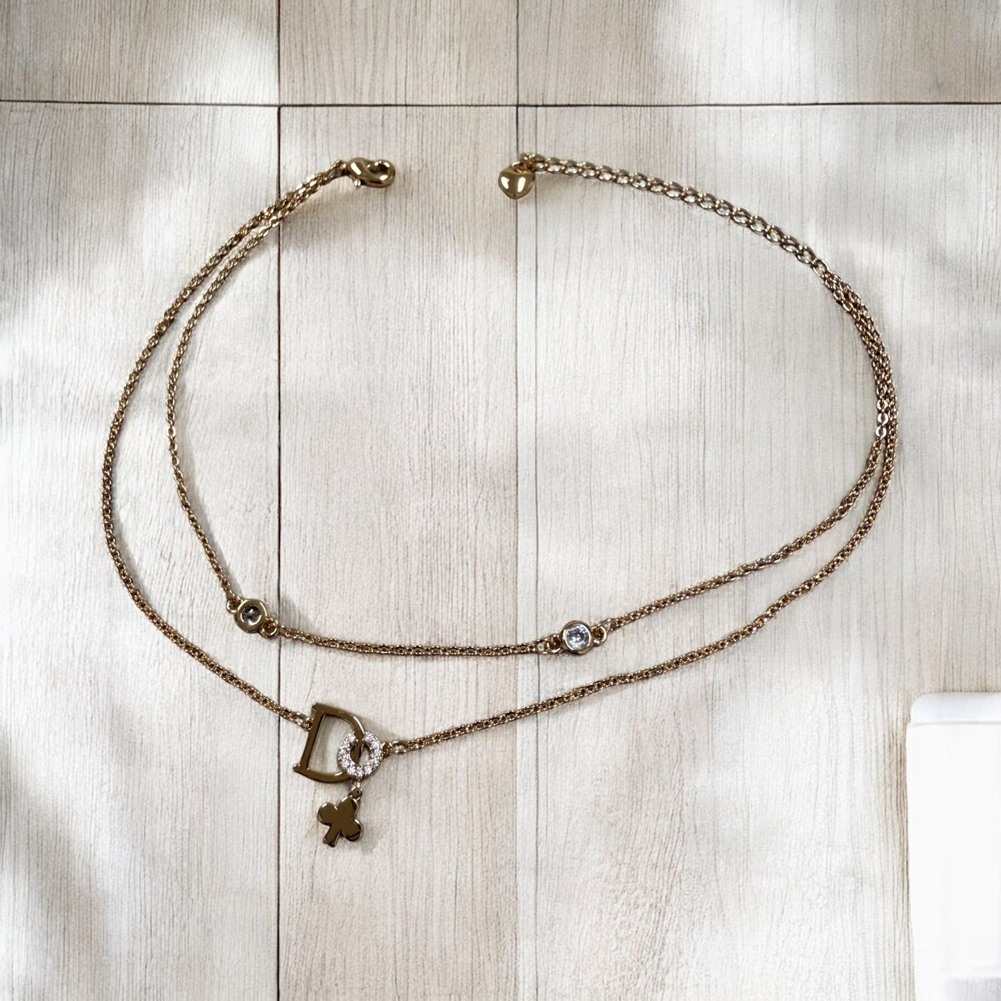 Clover Charm 18k Gold Electroplated Ankle Bracelet