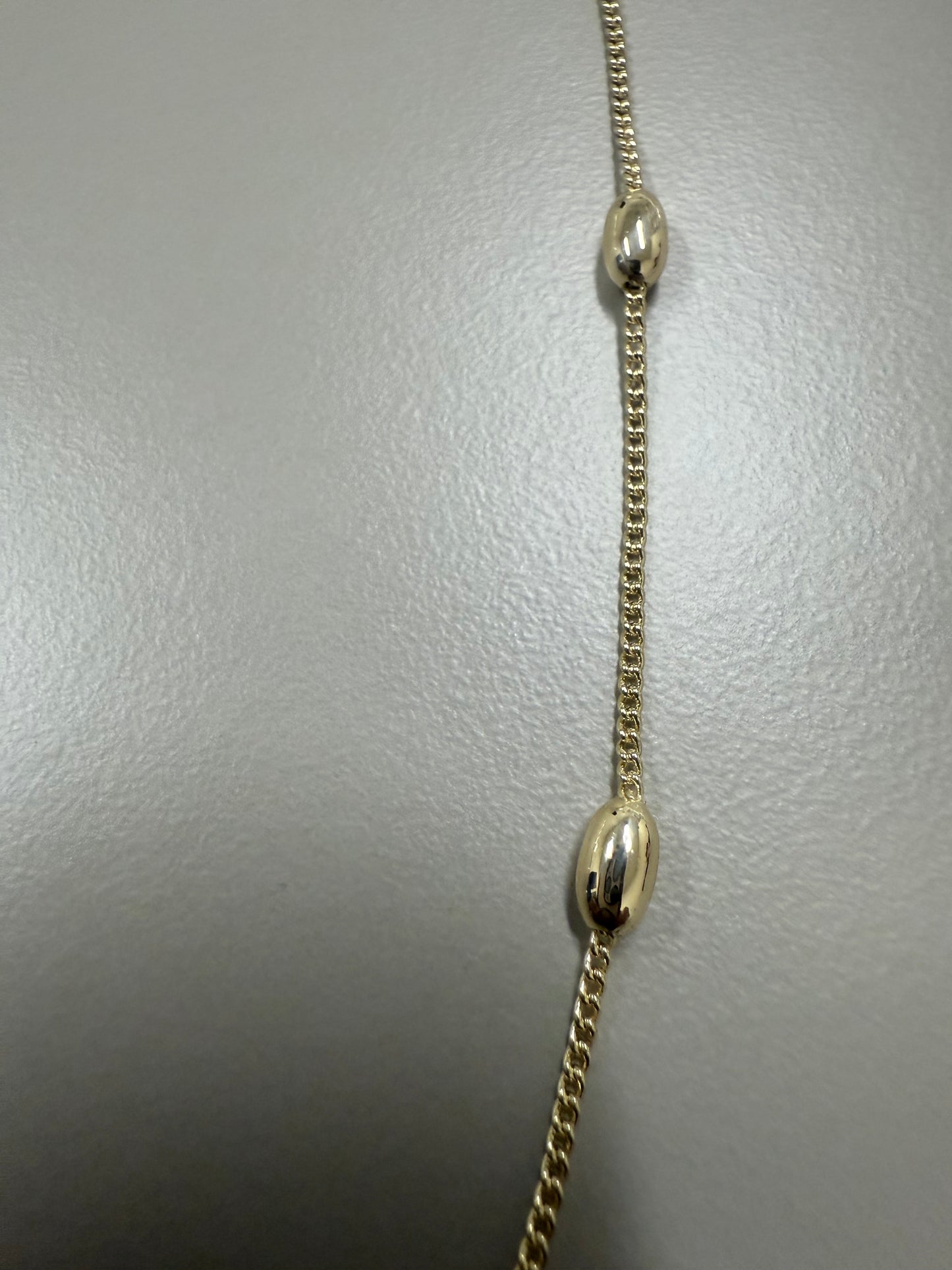 Oval Bead 14k Gold Electroplated Chain